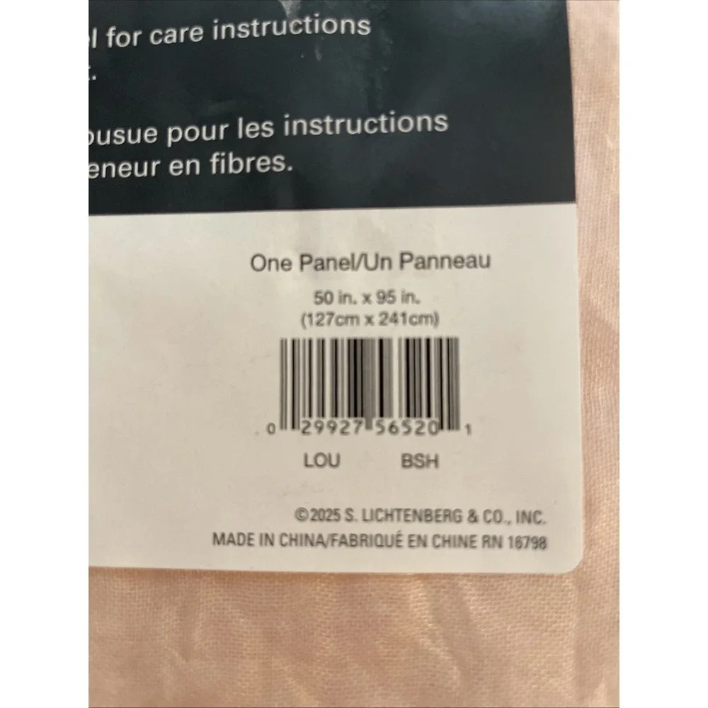 No. 918 Sheer Avril Crushed Texture Rod Pocket Curtain Panels (2) 50x95